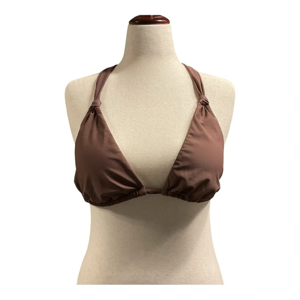 NWT Talisea Brown Halter Bikini Top XL